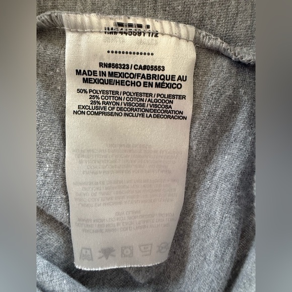 Nike NFL Denver Broncos Women’s 3/4 Sleeve Raglan Tee Small Gray/Orange - Picture 3 of 5